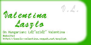 valentina laszlo business card